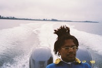 Chris on the boat